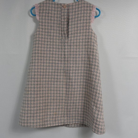 C740 Jillian's Closet Gray and Pink Houndstooth Coat and Dress - Picture 14 of 14